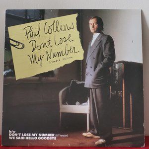 VINTAGE 1985, PHIL COLLINS, DON'T LOSE MY NUMBER, 12" E.P.!!!